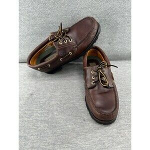 TIMBERLAND 32026 - Boat Shoe 3-Eye Hand Sewn Rubber Lug Deck Men Size 10 M   B15